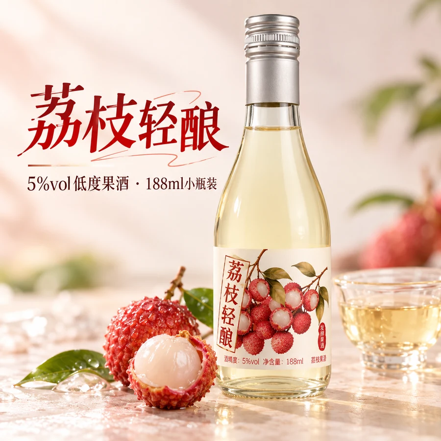 晓桃红荔枝酒 5度 · 188ml