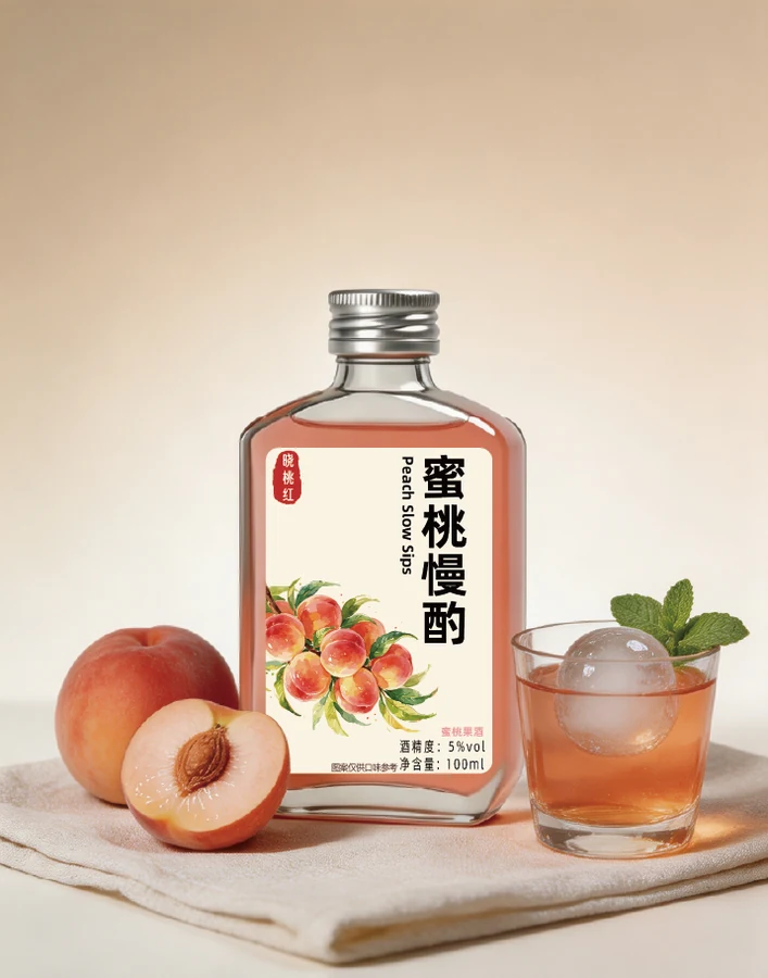 晓桃红蜜桃酒 5度 · 100ml